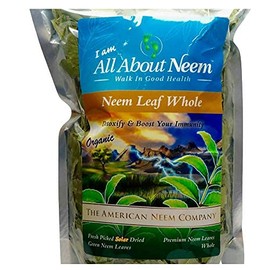 Neem Leaves (5 oz) Whole - Dried Slow Under Shade, Premium, Organic for Tea, Boost Immune System, Bathing, Skin Irritations!