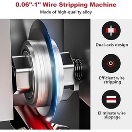 Manual Wire Stripping Machine Gauge Wire 0.06-1 inches,Scrapping Copper Wire Peeler Machine,Drill Powered Hand Crank Wire Stripper Tool for Scrap Copper Recycling