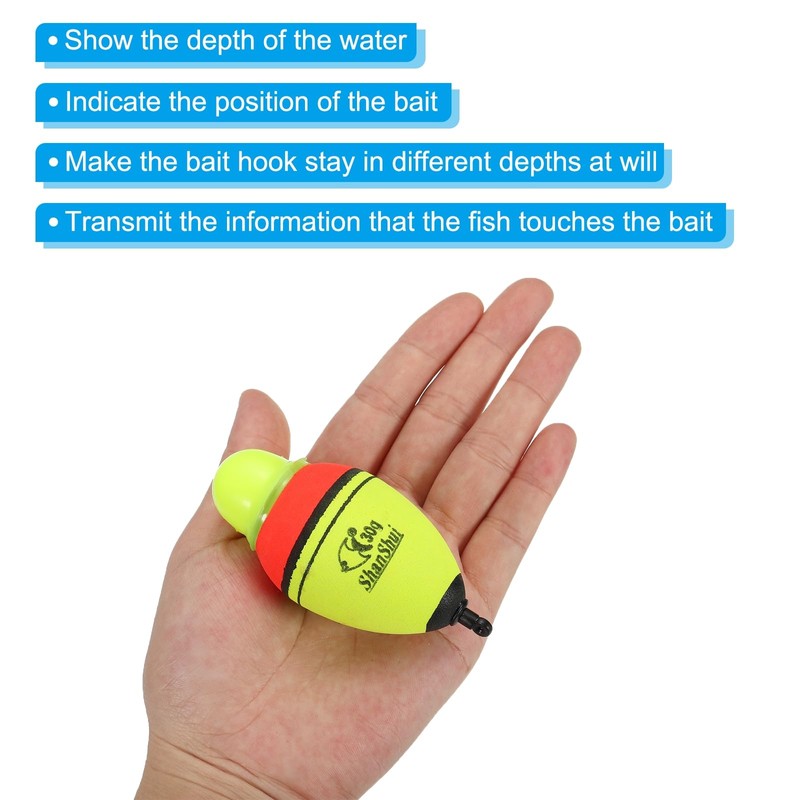 PATIKIL 1oz Lighted Fishing Slip Bobbers, EVA Green Red LED