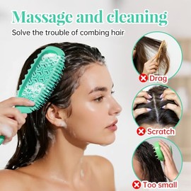 Cepillo desenredante para cabello rizado, para uso en seco y húmedo, ideal para mujeres. Define rizos y es perfecto para la ducha y los viajes.