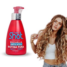 Mascarilla Anticaída Biotina Pura con Enjuague Kolor Shot Tratamiento para Cabello Maltratado con Colágeno Restaura e Hidrata desde la Raíz hasta las Puntas 250ml.