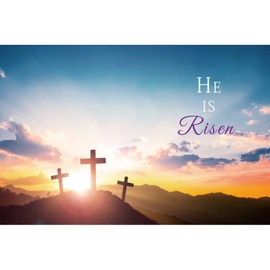 Easter Resurrection of Jesus Backdrop 10x8ft Fabric He is Risen Backdrop Easter Resurrection Scene Background Church Display Photos