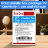 SimCos 23 Gauge Pinner Nails (1/2",9/16",3/4",1",1-3/8") 5000 pcs Assorted 5