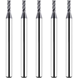 EANOSIC Solid Carbide CNC End Mill Bit - 4 Flutes -1/16" Cutting Diameter, AlTiN Coated End Milling Bit Set for Roughing and Finishing, Ideal for Milling Metals, Alloy Steels, Hardened Steels