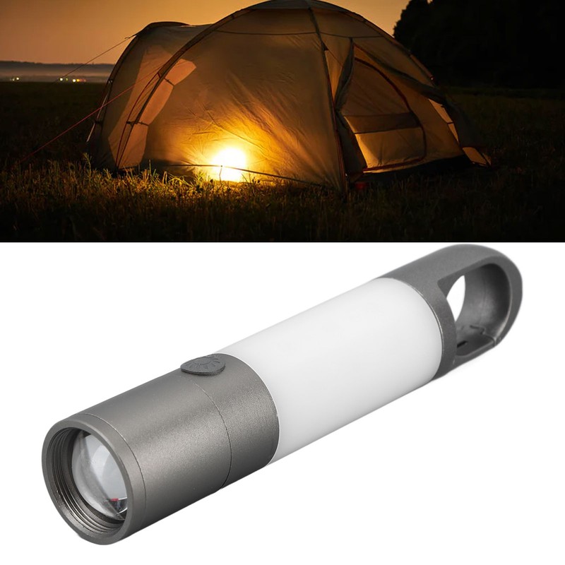 Camping Flashlight USB Charging Telescopic Zoom Function Waterproof 8 Light