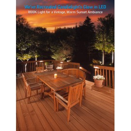 LEONLITE 5CCT LED Deck Light Low Voltage, 12-24V AC/DC Stair Railing Light, Outdoor Landscape Step Fence Lighting, CRI90, 1800K/2700K/3000K/4000K/5000K, IP65, Aluminum, Oil Rubbed Bronze, Pack of 4