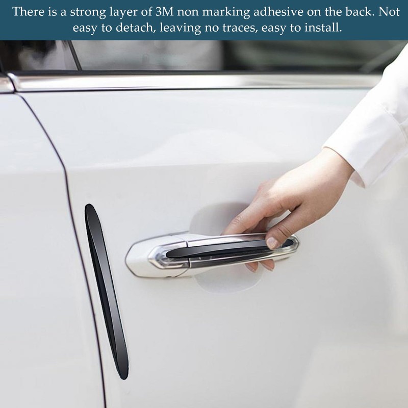 8Pcs Black Car Door Edge Protectors - Invisible Anti -