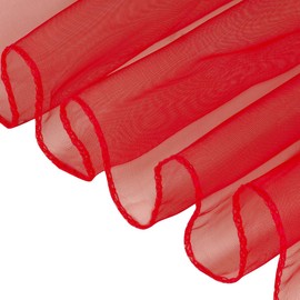 Trimming Shop 1pc 17x280cm Red Organza Sashes Wider Fuller Bow Sash Chair Cover Bows Sash for Banquet Hotel Birthday Reception Wedding Party Decoration