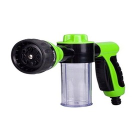 High Pressure Garden Hose Foam Nozzle-Foam Car Washer Water Sprayer Gun with 8 adjustable (Green)