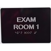 EXAM Room 1 Sign with Tactile Text and Braille Sign