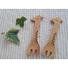rattan craft animal spoon giraffe treat fork