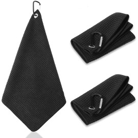 Golf Towel, Golf Ball Wipe, Golf Towel, Golf Towel, Golf Club, Cleaning, Golf Equipment, Golf Cleaning Tool, Storage, Portable, Convenient, Clean, Buckle Included, Set of 2