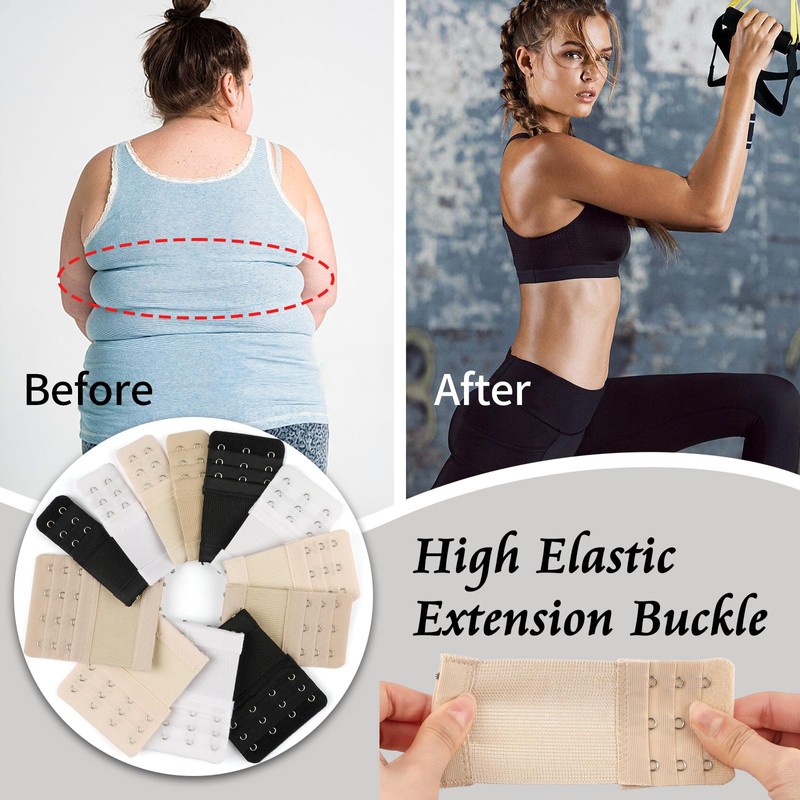 12 PCS Bra Extenders 2 Hook / 3 Hook /