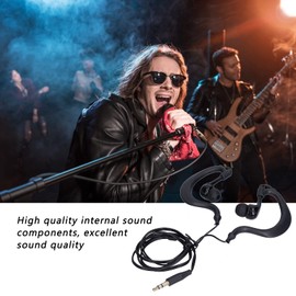 EIMSOAH Underwater Swimming Headphones, Stereo Headphones with 3.5 Mm Ear Hook, Water proof Wired Sports Earphones for Swimming, Running, Surfing (Black)