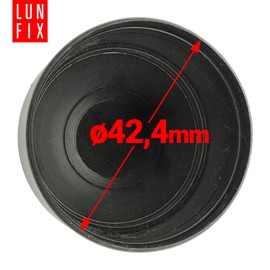 Post Caps Fence Post Cap Pipe Cap Black Post Cover 1 1/4 Inch / 42.4 mm Round Set of 10