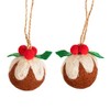 Sass & Belle Christmas Pudding Felt Hanging Decoration - Set