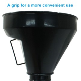 Hitefu Wide Mouth Oil Funnel with Flexible Extension Nozzle Hose, Handle & Removable Mesh Fliter, Large Funnel for Cars, Motorcycle, Oil, Gas & Water