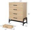 GarveeHome 4 Dresser for Bedroom, 38.6" Tall Dresser, Tall Drawer