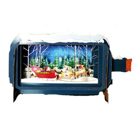 Amazing 3D Lazer Cut Christmas Greeting Card - Santa's Sleigh