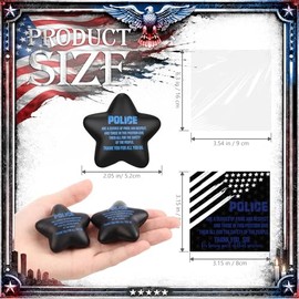 Libima 20 Pcs Police Officer Stress Ball Gifts, End of Year Gifts National Police Week Star Appreciation with Thank You Cards Policewoman Policeman Retirement Law Enforcement Team Worker Presents