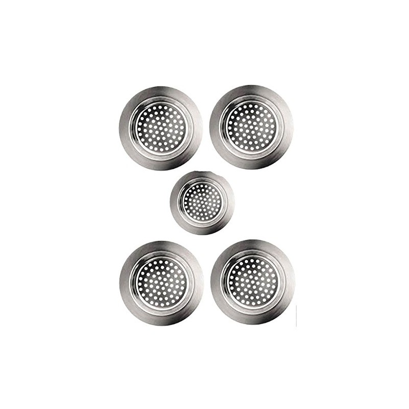 5pc set of Sink Strainer Hair Catcher Stopper Shower Drain