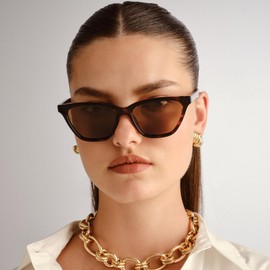 Le Specs Unfaithful Sunglasses - Tort, Cat Eye, Women's, Sleek Refined Style