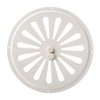 Adjusted Circular Metal Air Vent Grate in White Ø17.5 cm