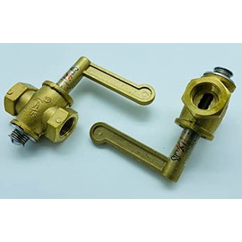 iPro Kitchenware - Repuesto de válvula de gas para quemador de rango wok chino * (entrada y salida NPT de latón de 3/8 pulgadas) * (2 uni...