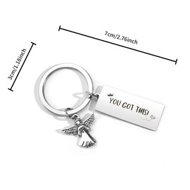 HUHALLI Inspirational Keychain Gift for Friend Lover Sister Daughter Homebody Bestie Coworker Women Men, Thanksgiving Christmas Birthday Present, Cute Heartwarming Gift
