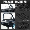 CNPAPC Front Door Window Run Sweep Felts Weatherstrip Seals Kit