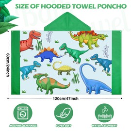 Oudain 6 Pcs Kids Hooded Towel Kids Bath Towels with Hood Microfiber Kids Beach Towels Baby Pool Beach Towel for Boy Girls Hooded Towel for Toddler Kids Poncho Towel (47 x 24 Inch,Fresh Style)