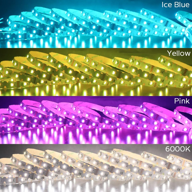 SuperlightingLED 12V 4in1 RGBW LED Strip Lights 360° Bending S