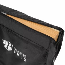 Tailgating Pros Set of 4'x2' Gadsden Flag Cornhole Boards With 8 Cornhole Bags - Black, Gold