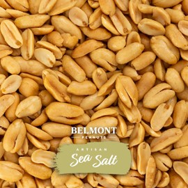 Belmont Peanuts Gourmet Sea-Salted Virginia Peanuts, 20 oz (Pack of 1) | Only 3 Simple Ingredients, No Preservatives, 7g Protein | A Premium, Salty, Crunchy, Hand-Seasoned, Peanut Snack