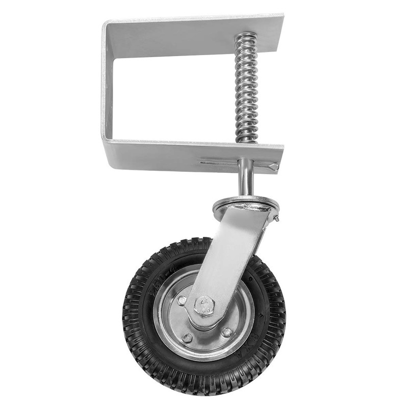 Stark 2PCS Universal 8" Flat-Free Tire Gate Wheel Chainlink Spring-Loaded
