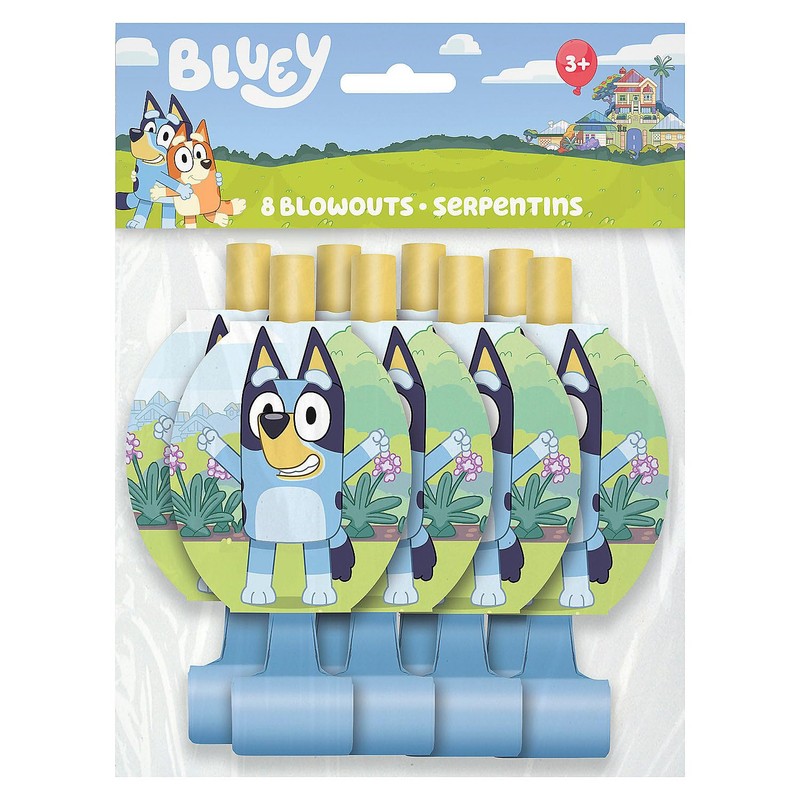 Fun Express Bluey Party Blowouts - 8 Pc