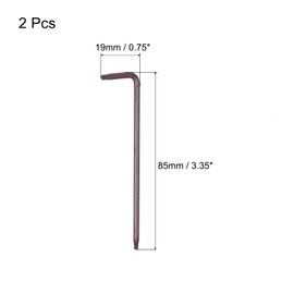 uxcell T9 Anti Tamper Proof Torx Star Key Bit Wrench, L-Shape 3.35-inch Long Arm, S2 Steel 2 Pcs