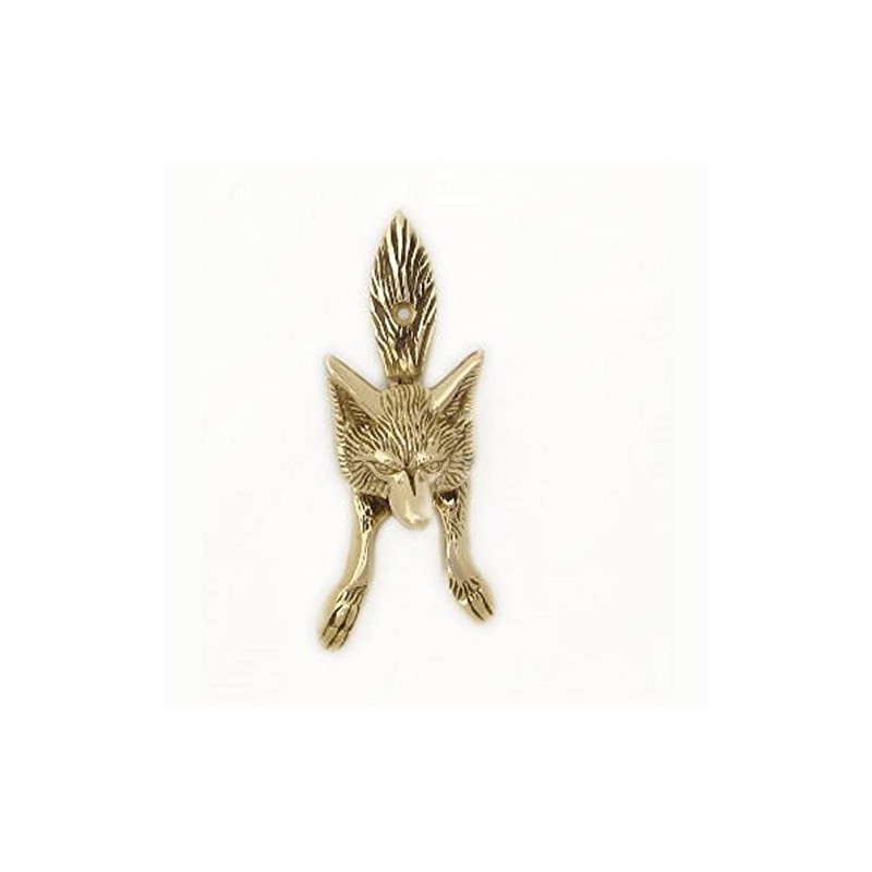 Castelion® Small Solid Brass Fox Door Knocker | High Quality