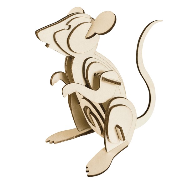Pebaro 852/3L Wooden Construction Kit Mouse Laser Cut 3D Puzzle
