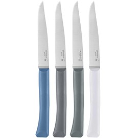 Opinel Set of 4 Bon Appetit+ Dishwasher Safe Serrated Steak Knives - Storm
