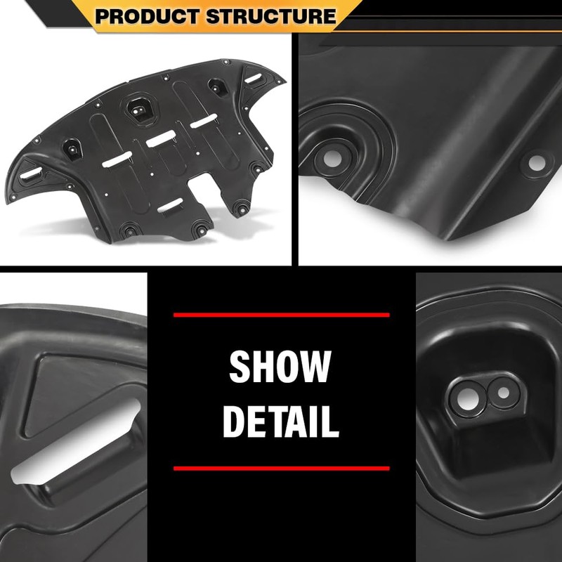 CNNELL Engine Splash Shield Front Under Cover Compatible with Hyundai