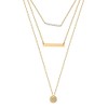 Disc Bar Pendant Necklace Pearl Choker Necklace Layered Gold Necklaces