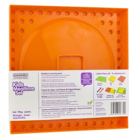 Placematix Kids Mealtime Set, Orange Plate, Yellow Bowl, Spoon and Fork by Placematix