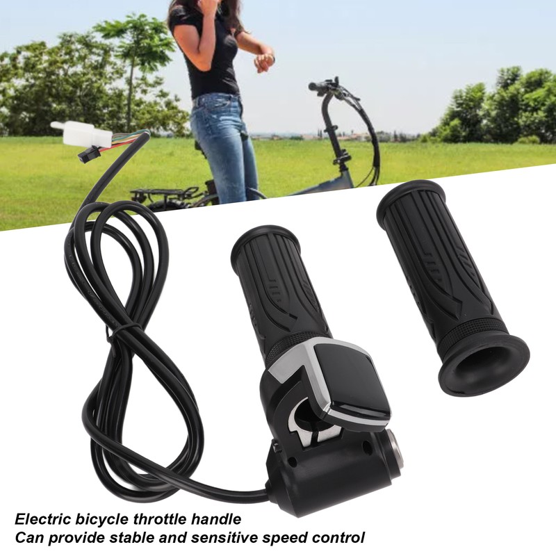LED Display Electric Bike Throttle Grip Handlebar with Battery Indicator
