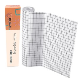iVyne Transfer Tape for Vinyl Cricut - High Tack 12'' x 50 ft Black Grid, Strong Grip Transfer Paper Roll Suitable for Craft Adhesive Vinyl Used for Stickers, Windows, Signs, Mugs and Home Décor