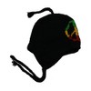 RW Rasta Peace Wool Ski Hat Black