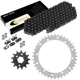 Caltric Black O-Ring Drive Chain & Sprockets Kit for Yamaha Warrior 350 YFM350X 1989-04