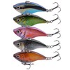 OROOTL Lipless Crankbait for Bass Fishing Artificial Hard Fishing Lures Kit Minnow Pencil VIB Popper Lure Swimbait Set for Crappie Bass Trout Walleye Redfish Pike Freshwater Saltwater