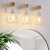 Farmhouse Vanity Light for Bathroom, 3-Light White Wood Bathroom Vanity