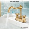 Gotonovo Antique Brass 2 Hole 4 Centerset Bathroom Sink Faucet